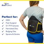 Brace Direct LSO Back Brace for Lower Back Pain - Pain Relief from Herniated, Bulging, Slipped Disc, Fractures- Lower Back Support Belt for Men and Women from Brace Direct