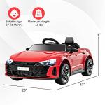 INFANS 12V Kids Ride On Car, Licensed Audi RS e-tron GT Electric Vehicle with Remote Control, Toddlers Battery Powered Toy with 4 Wheels Suspension, LED Headlight, Music, MP3, USB, TF Port (Red) from INFANS