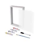 Family Handprint Kit, DIY Craft Keepsake Wooden Frame, Endless Gift Set, Non-Toxic Paints, Transparent Sheets (White) from CHEERY CHEERS