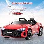 INFANS 12V Kids Ride On Car, Licensed Audi RS e-tron GT Electric Vehicle with Remote Control, Toddlers Battery Powered Toy with 4 Wheels Suspension, LED Headlight, Music, MP3, USB, TF Port (Red) from INFANS