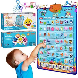 Baby Shark Alphabet & Number Learning Toys by Pinkfong, Educational Toddler Gift Set for Ages 1-3, Musical Mat, ABC Poster, Room Decor, Activities & Games, Baby Shark Toys for Boys & Girls Ages 2-4 by Just Smarty