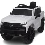 Americas Toys Kids Ride On Truck â 12V Ride-On with Remote Control â Pick-up Electric Truck Vehicle with 4 Wheels Suspension, Open Doors, Seat Belt, MP3 Music, Trunk Compatible with Chevrolet White by Chuzhou Bettyma Baby Carrier Co., LTD.