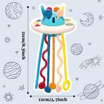 Hifunwu Baby Toys Montessori Toys for 18M+, Food Grade UFO Silicone Pull Toy Sensory Toys for Baby 6-12 Months, Travel Toys Fine Motor Skills Toys for Baby from Hiwu