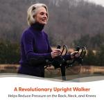 So Lite Glide Backsaver Rollator Walker - Upright Walkers for Seniors with Seat and Armrest - Stand Up Rolling Walker (Black) from Journey Health & Lifestyle