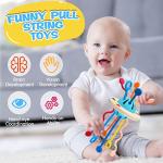 Hifunwu Baby Toys Montessori Toys for 18M+, Food Grade UFO Silicone Pull Toy Sensory Toys for Baby 6-12 Months, Travel Toys Fine Motor Skills Toys for Baby from Hiwu