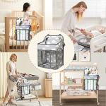 Yoe Gogh Hanging Diaper Caddy Organizer, Changing Table Baby Diaper Organizer with 4-Multi-Use Mesh Pockets, Nursery Storage Stacker for Cribs Playard Bassinet by Yoe Gogh