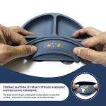 Soft Silicone Baby Feeding Set With Pattern, Baby Led Weaning Supplies with Adjustable Bib, Suction Bowl, Suction Divided Plate, Straw Cup, First Stage Spoon & Fork from Binsuca