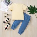 Pudcoco Toddler Baby Boys Birthday Outfit Two Groovy T-shirt and Long Pants Set Summer 2 Years Old Birthday Clothes 18-24 Months from 
