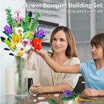 Lucky Doug Flower Bouquet Building Kit - 836 Pcs DIY STEM Flower Building Toys Set, 17 Packs Building Block Flowers for 6+ 6-12 8-12 Kids Girls Adults Botanical Collection Decorative Home Accessories from MOKE
