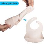 Silicone Baby Feeding Set with Baby Plate,Bowl,Bibs,Spoon and Fork,Baby Plate and Bowl with Suction,First Stage Self Feeding,BPA Free from kelabe