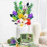 Lucky Doug Flower Bouquet Building Kit - 836 Pcs DIY STEM Flower Building Toys Set, 17 Packs Building Block Flowers for 6+ 6-12 8-12 Kids Girls Adults Botanical Collection Decorative Home Accessories from MOKE