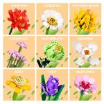 Lucky Doug Flower Bouquet Building Kit - 836 Pcs DIY STEM Flower Building Toys Set, 17 Packs Building Block Flowers for 6+ 6-12 8-12 Kids Girls Adults Botanical Collection Decorative Home Accessories from MOKE