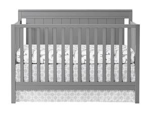 Oxford Baby Lazio 4-in-1 Convertible Crib, Dove Gray, GreenGuard Gold Certified from M Design Village