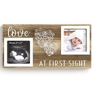 EURSET Baby Sonogram Picture Frame for 3" x 3" Ultrasound Photo - Pregnancy Announcements Ideas - Gender Reveal Baby-Shower Gift - New Mom Expecting Parents to Be Keepsake Gifts - Nursery DÃ©cor from 