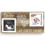 EURSET Baby Sonogram Picture Frame for 3" x 3" Ultrasound Photo - Pregnancy Announcements Ideas - Gender Reveal Baby-Shower Gift - New Mom Expecting Parents to Be Keepsake Gifts - Nursery DÃ©cor from 