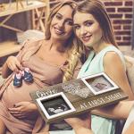 EURSET Baby Sonogram Picture Frame for 3" x 3" Ultrasound Photo - Pregnancy Announcements Ideas - Gender Reveal Baby-Shower Gift - New Mom Expecting Parents to Be Keepsake Gifts - Nursery DÃ©cor from 