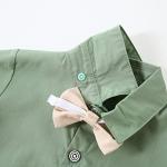 YALLET Toddler Baby Boy Outfits 1-5T Boys Suits Gentleman Short Sleeve Button Shirts+Bowtie+Suspender Shorts Formal Clothes from 