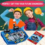 Playz Electrical Circuit Board Engineering Kit for Kids with 25+ STEM Projects Teaching Electricity, Voltage, Currents, Resistance, & Magnetic Science | Gift for Children Age 8, 9, 10, 11, 12, 13+ by Playz