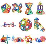 Rock Goldfish Magnetic Blocks Building Toys for Kids, Magnetic Tiles STEM Kit Educational Stacking Blocks Toys for Boys and Girls(X-19) from Rock Goldfish