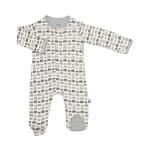 Magnetic Me SIMPLY Unisex One-Piece Footie Pajamas and Coverall Set 100% Organic Cotton Baby Clothing with Quick Magnetic Fastener Gray Dancing Elephants 3-6 Months from AMA34U36-3-6M