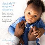 Magnetic Me SIMPLY Unisex One-Piece Footie Pajamas and Coverall Set 100% Organic Cotton Baby Clothing with Quick Magnetic Fastener Gray Dancing Elephants 3-6 Months from AMA34U36-3-6M