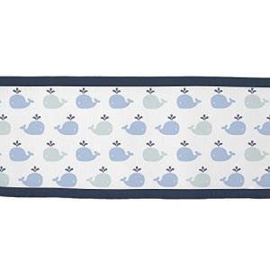 BreathableBaby Breathable Mesh Crib Liner â Classic Collection â Little Whale Navy â Fits Full-Size Four-Sided Slatted and Solid Back Cribs â Anti-Bumper from BreathableBaby