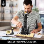 NEWABWN Lord Castle Architecture Building Set with Glowing Lighting for Adults, STEM Gift Toy for Boys Kids Ages 8-14, The King of The Magic Rings Dark Tower Barad Dur Model for Collection (969PCS) from Shantou Yichao Technology Co., LTD
