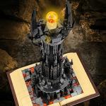 NEWABWN Lord Castle Architecture Building Set with Glowing Lighting for Adults, STEM Gift Toy for Boys Kids Ages 8-14, The King of The Magic Rings Dark Tower Barad Dur Model for Collection (969PCS) from Shantou Yichao Technology Co., LTD