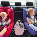 Baby Diaper Caddy Organizer for Girl Boy Rope Nursery Storage Bin Basket Portable Holder Tote Bag for Changing Table Car Travel Baby Shower Gifts Newborn Essentials Registry Must Have Items Pink by XUANGUO