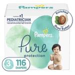 Diapers Size 3, 116 Count - Pampers Pure Protection Disposable Baby Diapers, Hypoallergenic and Unscented Protection, Enormous Pack (Packaging & Prints May Vary) by AmazonUs/PRFY7