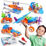 132PCS Building Blocks STEM Toys for 6 7 8 9 10+ Year Old Boys Birthday Gifts Educational Autistic Toy Building Set Stem Projects for Kids Ages 6-8 8-10 8-12 Steam Activities Creative Learning Games from Tsomtto