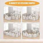 Veemuaro Foldable Baby Playpen, Portable 14-Panel Baby Playpen, Baby Gate Playpen, Adjustable Shape Kids Activity Centre Safety Play Yard Indoor Outdoor (Castle Playpen + Swing Set + Toddler Slide) from Veemuaro