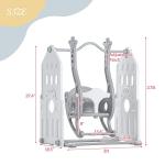 Veemuaro Foldable Baby Playpen, Portable 14-Panel Baby Playpen, Baby Gate Playpen, Adjustable Shape Kids Activity Centre Safety Play Yard Indoor Outdoor (Castle Playpen + Swing Set + Toddler Slide) from Veemuaro