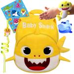 Q&M Novelties Baby Shark Backpack Gift Set Bundle (5 Pack), Kids Baby Shark Toys Plush Toddler Play Set, Yellow- Baby Shark by Q&M Novelties