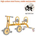 Kids Tricycle for Riders Ages 2+,Preschool Playground Boys Girls Tandem Tricycle,Kids Outdoor Play Equipment,Big Wheel Kids Trike with Inflation-Free Rubber Wheels from WOGDKS