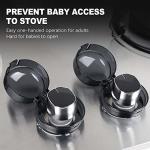 ZukoCert Stove Knob Covers for Child Safety, Thermostability Clear Easy Cleaning Gas Stove Knob Covers Protect Kids with A Child Proof Lock, Oven Knob Covers for Child Safety (5 Pack) by 