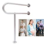 Toilet Safety Rail Stainless Steel Toilet Handle Handrail Toilet Bars Shower Assist Aid for Elderly, Handicap, Disabled, Seniors, Load-Bearing Up to 75kg from mignonneshop