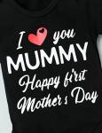 Happy First Motherâs Day Newborn Baby Boy Girl Outfit Mommy Bodysuit Summer Romper Clothes Set from 