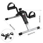 Folding Pedal Exerciser, Mini Exercise Bike Under Desk Bike Pedal Exerciser Arm and Leg Peddler Machine with LCD Monitor from Green Joy