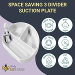 Baby Bees Knees Baby led weaning Supplies-Complete Starter Set Silicone Feeding Set- Suction Bowl Space Saving Suction Plate self Feeding Spoons- Easy to use Solid Food Eating Set 6+ Months from BabyBeesKnees