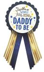 Amy's Bubbling Boutique Twinkle Little Star Baby Shower Mommy Banner Sash & Daddy to Be Pin Navy & Gold Gift Set from Amy's Bubbling Boutique