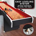 SereneLife Shuffleboard Table, 9ft Poly Coated Surface, with Accessories, Abacus Style Scoring, Fast Puck Action Play, Indoor and Outdoor Portable Arcade Shuffle Board Game Table for Kids and Adults by Sound Around