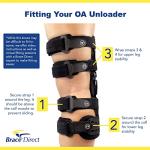 Brace Direct OA Unloader Brace + Heated Knee Massager- Complete Knee Pain Relief Bundle- For Osteoarthritis, Arthritis, Knee Injury, Stiffness by Brace Direct