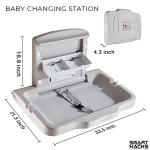 SMART HACKS Baby Changing Station Wall Mounted, Diaper Changing Station, CPSC Compliant, Commercial Baby Changing Station Wall Mounted by SMART HACKS