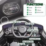 TOBBI Ride On Car 12V Licensed Mercedes Benz AMG GT Kids Electric Car Ride On Toys Vehicle with 2.4G Remote Control, 2 Powerful Motors, Music, Horn, USB, Silver Grey from TOBBI