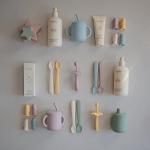 mushie Silicone Baby Feeding Spoons | 2 Pack (Powder Blue) by mushie