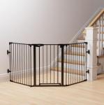ABOIL 80" Baby Gate Extra Wide, Dog Gate Pet Gate for House Stairs Doorways Fireplace, Child Safety Gate, Auto Close, Hardware Mounted (Black) by ABOIL