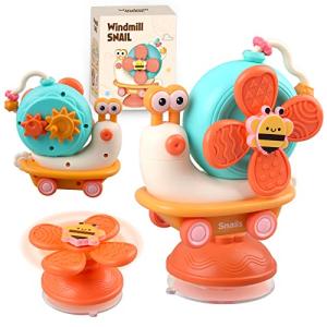 Baby Suction Cup Spinner Toys - Toddler Sensory Montessori Educational Fine Motor Skills Toys Learning Activities - Gifts for 6 9 12 18 Month Age 1 2 3 One Two Year Old Boys Girls Infant Bath Toys from Foshan Haomiao Maoyi youxiangongsi