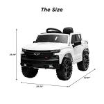 RCtown 12V Ride on Car with Remote Control, Battery Powered Licensed Chevrolet Silverado GMC Kids Ride On Truck, Toddler Electric Vehicles Toys , MP3/Bluetooth, Spring Suspension, LED Light (White) from RCtown