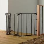 ABOIL 80" Baby Gate Extra Wide, Dog Gate Pet Gate for House Stairs Doorways Fireplace, Child Safety Gate, Auto Close, Hardware Mounted (Black) by ABOIL